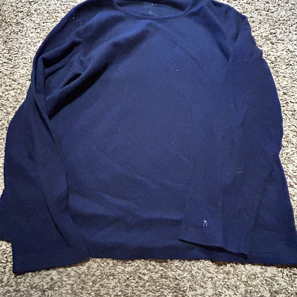 Blue Knit Pajama Set with Classic Pullover Style